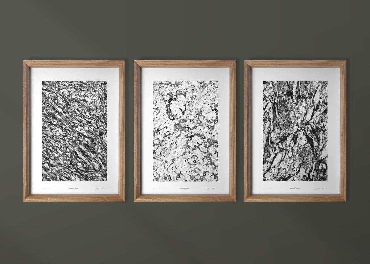 Kunstdrucke Black Reflection – 3er-Set